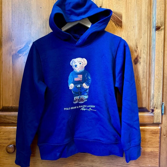Ralph Lauren Polo Bear hoodie Child L (14-16, fits like 12-14) - Picture 2 of 2